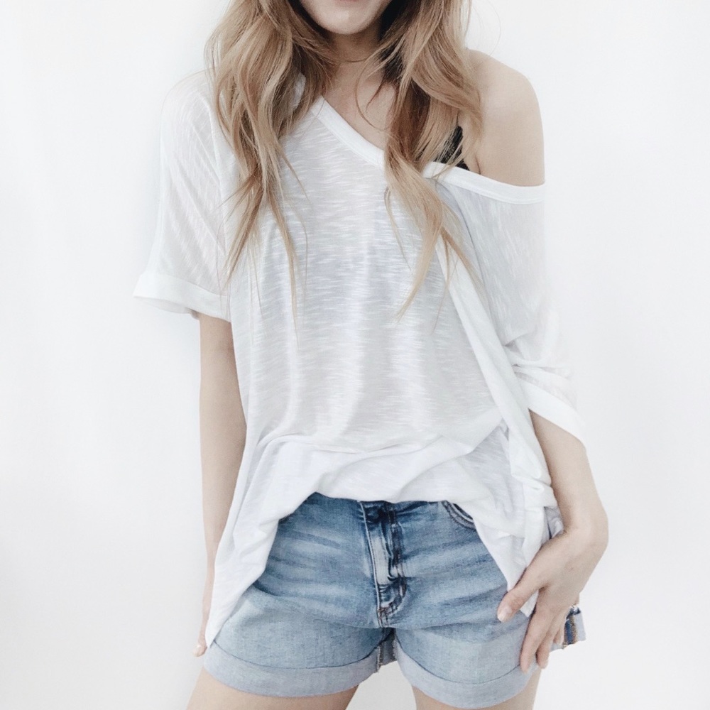 ‘Be Yourself’ Oversized Basic Tee White